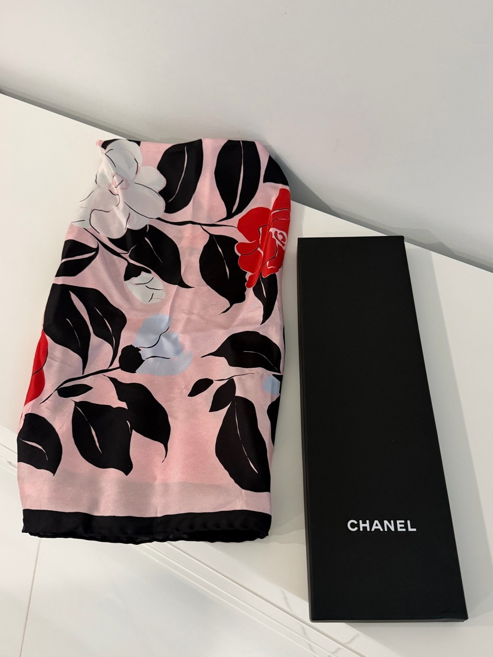 Chanel Floral Scarf